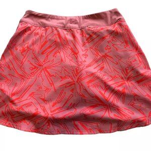 Under Armour Tennis Golf Pickleball Skirt Skort, Pink Orange, Fitted Heatgear SM
